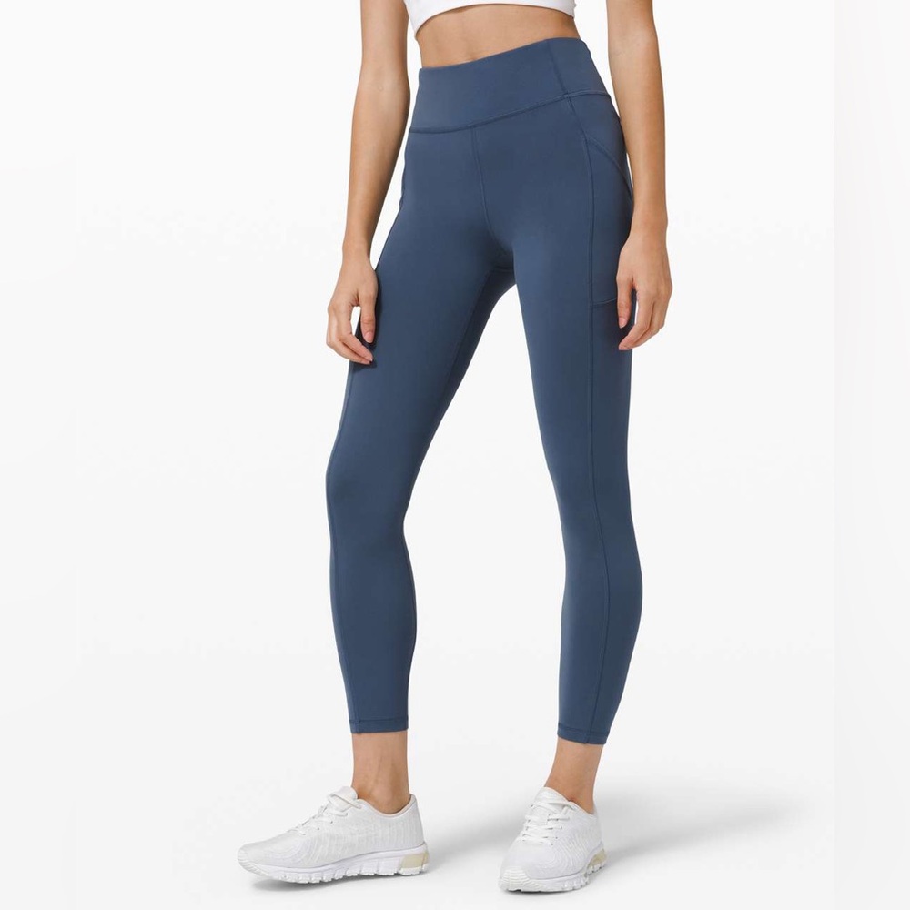 EUC Lululemon Invigorate High-Rise Tight 25" | Sz 8 | Iron Blue